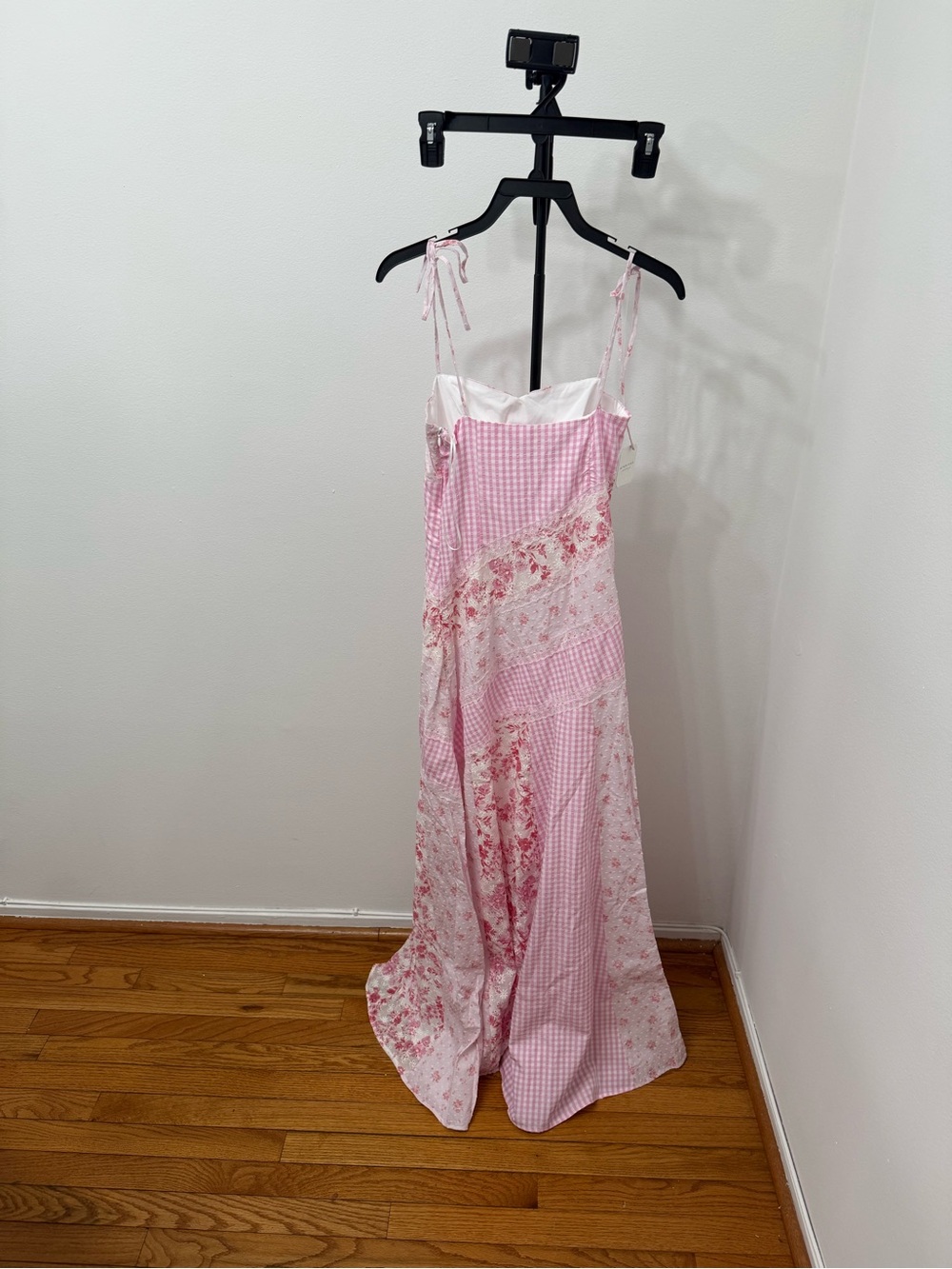 Altar'd State Pink Floral & Gingham Maxi Dress - Picture 7 of 7